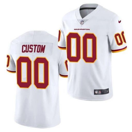 Men Washington Redskins Nike White Custom Vapor Limited NFL Jersey->customized nfl jersey->Custom Jersey